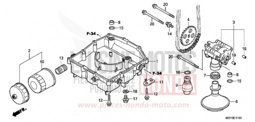 OIL PAN/OIL PUMP VFR800XD de 2013